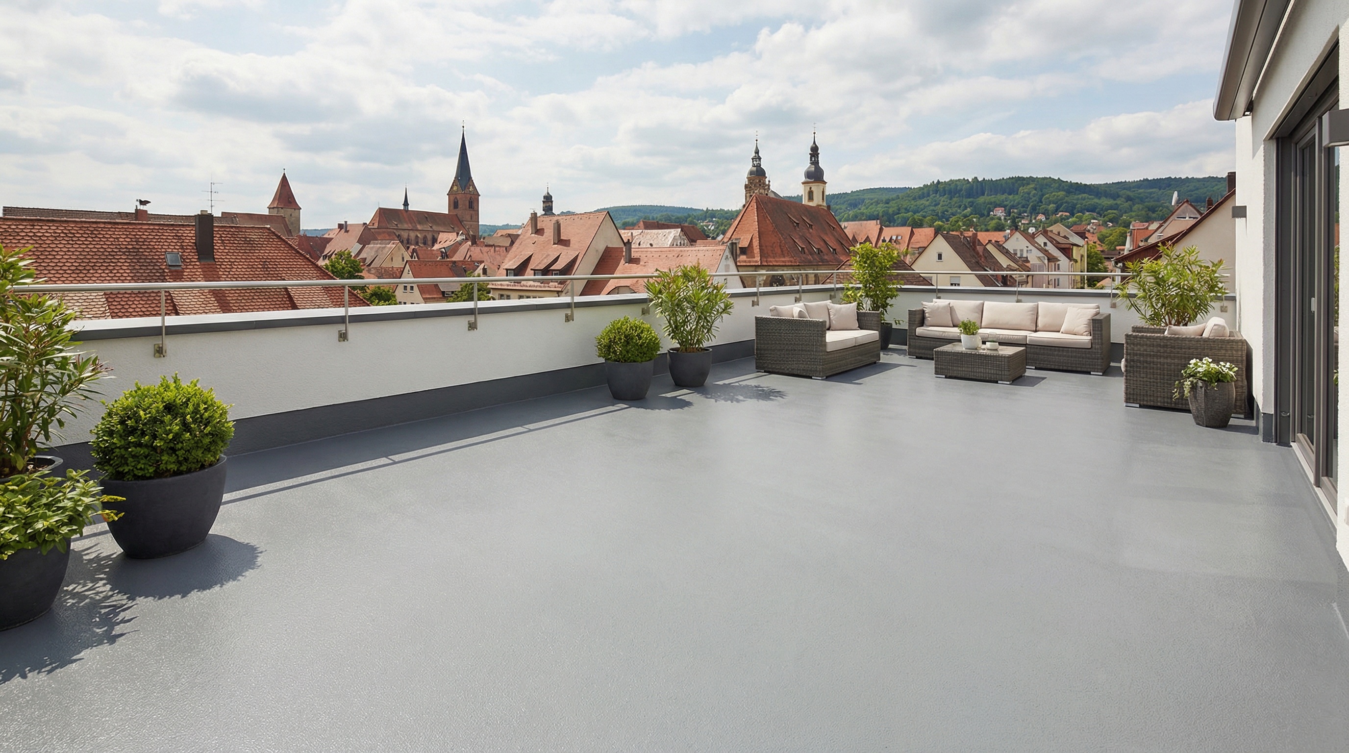 Terrasse Polyurea Abdichtung
